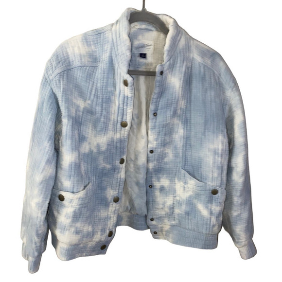 Cloud tie-dye Spring Easter Cotton Bomber Coat XS - Picture 1 of 8